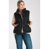 ČERNÁ DÁMSKÁ PROŠÍVANÁ VESTA S KAPSAMI (Velikost ONE SIZE)