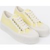 SVĚTLE ŽLUTÉ DÁMSKÉ ŠNĚROVACÍ TENISKY NA HRUBÉ PODRÁŽCE (Velikost 36)
