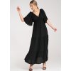 ČERNÉ MAXI ŠATY SE ZAVAZOVÁNÍM NA ZÁDECH (Velikost ONE SIZE)