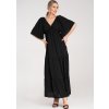ČERNÉ MAXI ŠATY SE ZAVAZOVÁNÍM NA ZÁDECH (Velikost ONE SIZE)