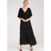 ČERNÉ MAXI ŠATY SE ZAVAZOVÁNÍM NA ZÁDECH (Velikost ONE SIZE)