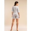 BELLE REVERIE DÁMSKÉ KRÁTKÉ VISKÓZOVÉ PYŽAMO S KRAJKOU THE PROMISE (Velikost M, Barva světle šedá)