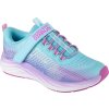 MODRO-FIALOVÉ DĚTSKÉ TŘPYTIVÉ TENISKY SKECHERS GO-RUN ACCELERATE - GLITTER S (Velikost 30)