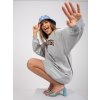 (VEL. ONE SIZE) ŠEDÁ OVERSIZE MIKINA JESSICA S NÁPISEM "COLLEGE" (Velikost ONE SIZE)