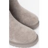 POHODLNÉ DÁMSKÉ ŠEDÉ KOTNÍKOVÉ BOTY NA HRUBÉ PODRÁŽCE (Velikost 36)