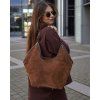 MARCO MAZZINI HNĚDÁ KOŽENÁ HOBO KABELKA (Velikost ONE SIZE)