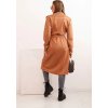 ELAGANTNÍ DÁMSKÝ CAMEL KABÁT S ŠIROKÝM LÍMCEM A KAPSAMI (Velikost ONE SIZE)