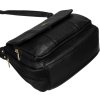 ROVICKY ČERNÁ DÁMSKÁ CROSSBODY KABELKA SE ZLATÝMI ZIPY (Velikost ONE SIZE)
