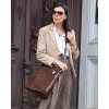 MAZZINI TMAVĚ HNĚDÁ SHOPPER KABELKA (Velikost ONE SIZE)