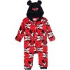ČERVENÝ PLYŠOVÝ OVERÁLEK MINNIE MOUSE (Velikost 74)
