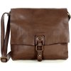MARCO MAZZINI KOŽENÁ CROSSBODY KABELKA - ČOKOLÁDOVĚ HNĚDÁ (Velikost ONE SIZE)