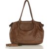 MARCO MAZZINI HNĚDÁ KOŽENÁ SHOPPER KABELKA (Velikost ONE SIZE)