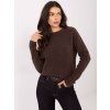 TMAVĚ HNĚDÝ DÁMSKÁ SVETR Z ALPAKY (Velikost ONE SIZE)