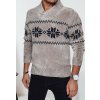 BÉŽOVÝ PÁNSKÝ STYLOVÝ SVETR S NORSKÝM VZOREM (Velikost M)