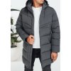 (VEL. 2XL) ŠEDÁ PÁNSKÁ ZIMNÍ PROŠÍVANÁ BUNDA S KAPUCÍ (Velikost 2XL)