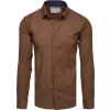 PÁNSKÁ HNĚDÁ KOŠILE S DLOUHÝM RUKÁVEM (Velikost M)