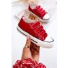 ČERVENÉ DĚTSKÉ TENISKY NA SUCHÝ ZIP BERNIE (Velikost 34)