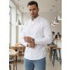 PÁNSKÁ KOŠILE SLIM FIT SE VZOREM BÍLÁ (Velikost M)