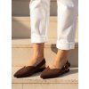 DÁMSKÉ SEMIŠOVÉ SLINGBACK BALERÍNY HNĚDÉ (Velikost 38)