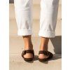 DÁMSKÉ SEMIŠOVÉ SLINGBACK BALERÍNY HNĚDÉ (Velikost 38)