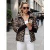 DÁMSKÁ PŘECHODOVÁ BUNDA S LEOPARDÍM VZOREM BÉŽOVÁ (Velikost S)