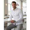 PÁNSKÁ SLIM FIT KOŠILE SE VZOREM BÍLÁ (Velikost M)