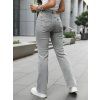 DÁMSKÉ JEANS S VYSOKÝM PASEM ŠEDÉ (Velikost 34)