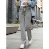 DÁMSKÉ JEANS S VYSOKÝM PASEM ŠEDÉ (Velikost 34)