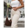 DÁMSKÉ JEANS S VYSOKÝM PASEM ECRU (Velikost 34)