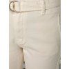 DÁMSKÉ REGULAR FIT JEANS S VYSOKÝM PASEM A PÁSKEM KRÉMOVÉ (Velikost S)