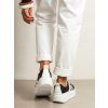 DÁMSKÉ KOŽENÉ SNEAKERS NA PLATFORMĚ ČERNÉ (Velikost 38)