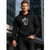 PÁNSKÁ ČERNÁ MIKINA S POTISKEM LEBKY ČERNÁ (Velikost M)