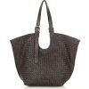 MARCO MAZZINI DÁMSKÁ KOŽENÁ KABELKA HOBO BAG ČERNÁ (Velikost ONE SIZE)