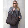 MARCO MAZZINI DÁMSKÁ KOŽENÁ KABELKA HOBO BAG ČERNÁ (Velikost ONE SIZE)