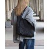 MARCO MAZZINI DÁMSKÁ KOŽENÁ KABELKA HOBO BAG ČERNÁ (Velikost ONE SIZE)