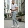 PÁNSKÉ DŽÍNY SLIM FIT SVĚTLE MODRÉ (Velikost 29)