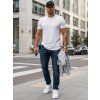 PÁNSKÉ DŽÍNY SLIM FIT GRANÁTOVÉ (Velikost 32)