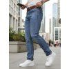 PÁNSKÉ DŽÍNY SLIM FIT S PÁSKEM MODRÉ (Velikost 32)