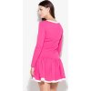 SPORTOVNÍ ŠATY S VOLÁNOVOU SUKNÍ K266 FUCHSIA (Velikost L)