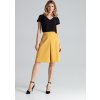HOŘČICOVÁ DÁMSKÁ SUKNĚ M667 MUSTARD (Velikost S)