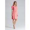 MERUŇKOVÉ KRÁTKÉ ŠATY M669 CORAL (Velikost S)