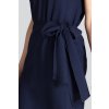 ELEGANTNÍ ŠATY S PÁSKEM M674 NAVY (Velikost S)