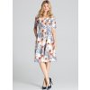 ELEGANTNÍ ŠATY S KVĚTINOVÝM VZOREM M673 PATTERN (Velikost S)