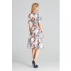 ELEGANTNÍ ŠATY S KVĚTINOVÝM VZOREM M673 PATTERN (Velikost S)