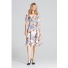 ELEGANTNÍ ŠATY S KVĚTINOVÝM VZOREM M673 PATTERN (Velikost S)