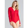 BODY SE ZVRÁSNĚNÝM VÝSTŘIHEM M685 RED (Velikost S)