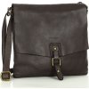 MARCO MAZZINI KOŽENÁ CROSSBODY KABELKA - TMAVĚ HNĚDÁ (Velikost ONE SIZE)