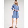 DÁMSKÉ MODRÉ ŠATY NA KNOFLÍKY (Velikost S)