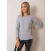 ŠEDÉ DÁMSKÉ TRIČKO S VÝSTŘIHEM NA ZÁDECH (Velikost S)