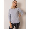 ŠEDÉ DÁMSKÉ TRIČKO S VÝSTŘIHEM NA ZÁDECH (Velikost S)